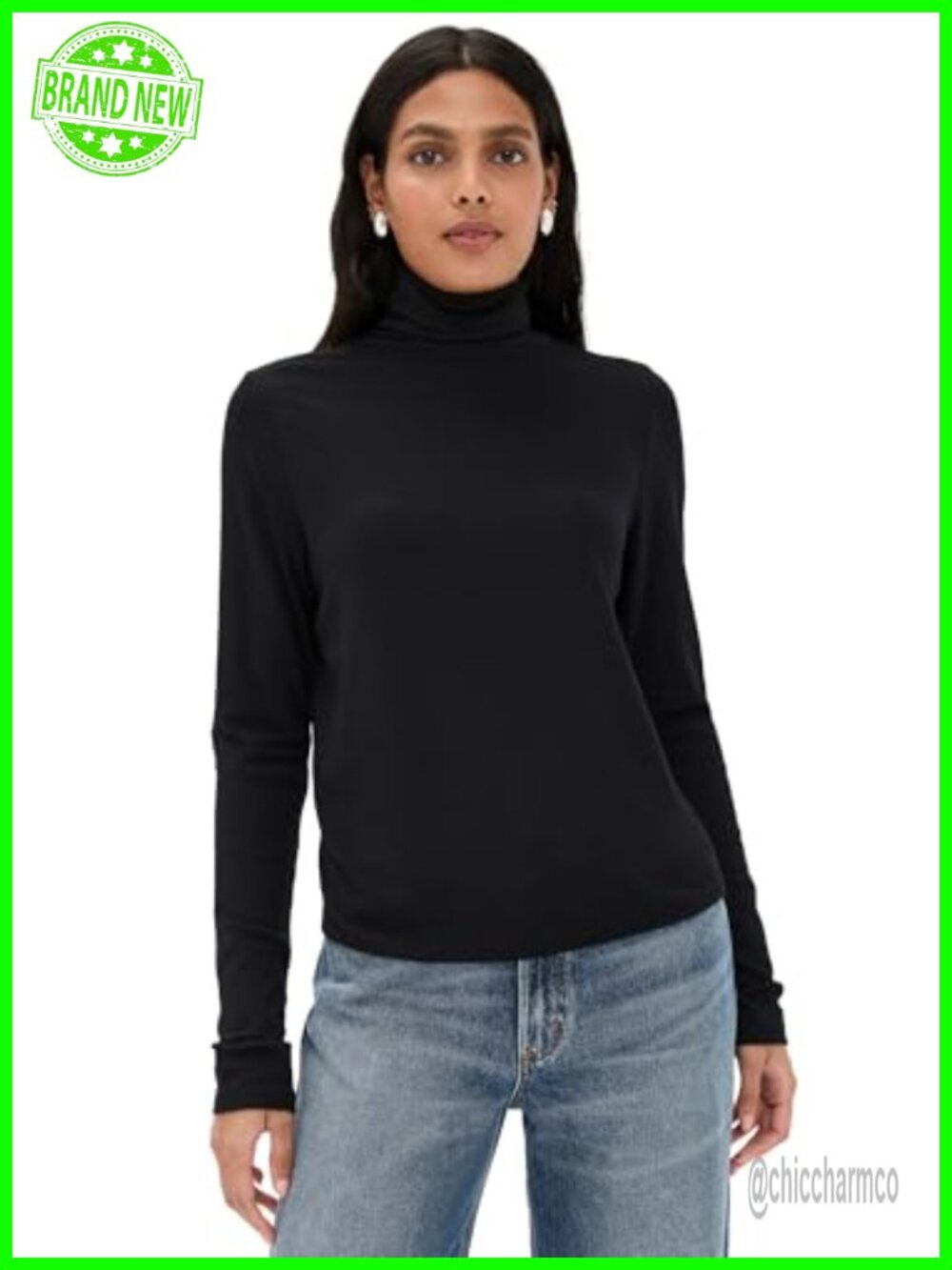 Vince Essential Turtleneck Fitted Pullover Sweater